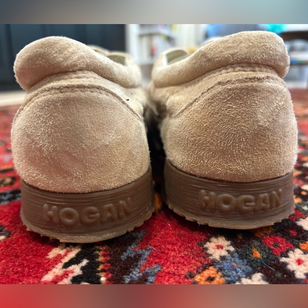 VTG Hogan Casual Suede Sneakers  EU 40.5 US 9.5 Women’s Beige Made in Italy